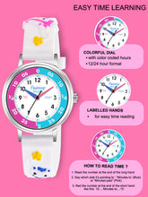 Fantasy World White 3D Print Rubber Strap Time Teacher Analog Watch Boys & Girls FW-25-SL-02