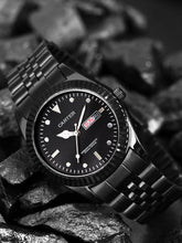 Sandy D Carter Metal Black Analogue Round Watches for Men_SDC24-47-BK-BK