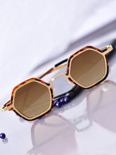 Celebrity Full Rim Brown Metal Frame With Brown UV Protected Lens Browline Sunglasses for Adults-Women_2397-TG
