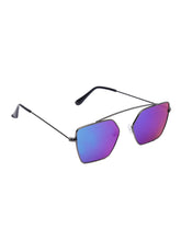 Celebrity Full Rim Black Metal Frame With Blue UV Protected Lens Avaitor Sunglasses for Men & Women_2255701