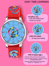 Fantasy World Red 3D Print Rubber Strap Time Teacher Analog Watch Boys & Girls FW-25-SL-13