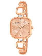 Sandy D Carter Metal Rose Gold Analogue Square Watches for Women_Sandy D Carter-219-RG