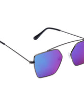 Celebrity Full Rim Black Metal Frame With Blue UV Protected Lens Avaitor Sunglasses for Men & Women_2255701