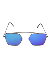 Celebrity Full Rim Black Metal Frame With Blue UV Protected Lens Avaitor Sunglasses for Men & Women_2255701