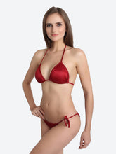Fleurt Red Lycra Forbes Bikni Set I Lingerie Set - One Size (Free Size) For Women Fleurt-Set-Bikini-P5-RD
