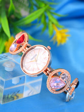 Sandy D Carter Metal Rose Gold Analogue Oval Watches for Women_Sandy D Carter-117-RG