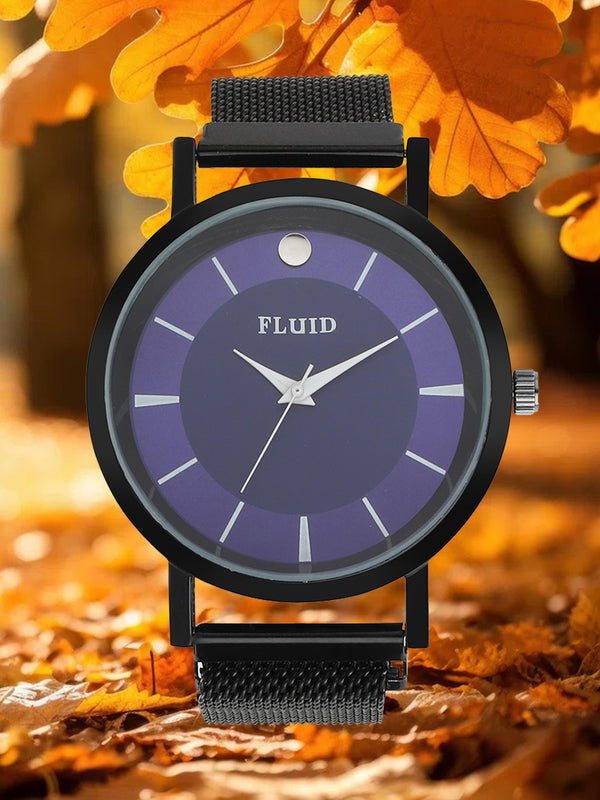 FLUID Blue Allow Strap Watches For Men FLWatch24-819G-BL01
