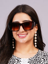 Celebrity Full Rim Brown Plastic Frame With Brown UV Protected Lens Other Sunglasses for Women_9274-2