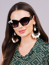 Celebrity Full Rim Black Plastic Frame With Black UV Protected Lens Other Sunglasses for Women_9279-1