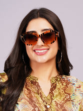 Celebrity Full Rim Brown Plastic Frame With Brown UV Protected Lens Other Sunglasses for Women_9279-5