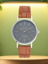 Sandy D Carter Synthetic Tan Analogue Round Watches for Women_SDC24-116L-TN
