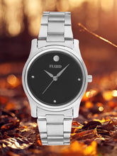 Fluid  Black Round Stainless Steel Analog Watches for Women FLWatch24-754L-BK01