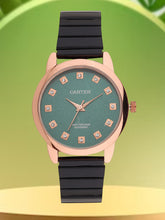 Sandy D Carter Metal Rose Gold Analogue Round Watches for Women_SDC24-60-RG-GR