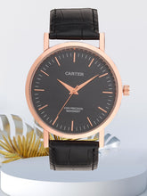 Sandy D Carter Synthetic Black Analogue Round Watches for Men_SDC24-113G-BK