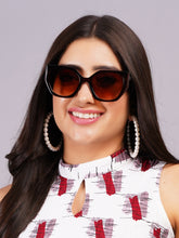 Celebrity Full Rim Brown Plastic Frame With Brown UV Protected Lens Other Sunglasses for Women_9269-2