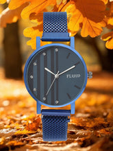 Fluid  Blue Round Allow Strap Analog Watches for Women FLWatch24-Mag-BL-01