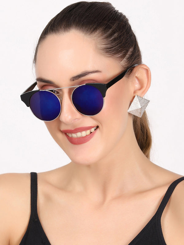 Celebrity Full Rim Black Plastic Frame With Grey UV Protected Lens Avaitor Sunglasses for Unisex_1955205