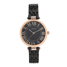 Sandy D Carter Metal Black Analogue Round Watches for Women_SDC24-14-BK1