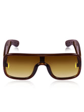 Celebrity Brown Oversized Plastic Sunglasses For Women CLSN25-86984-02