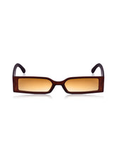 Celebrity Brown Retro-Square Plastic Sunglasses For Women CLSN25-23012-02