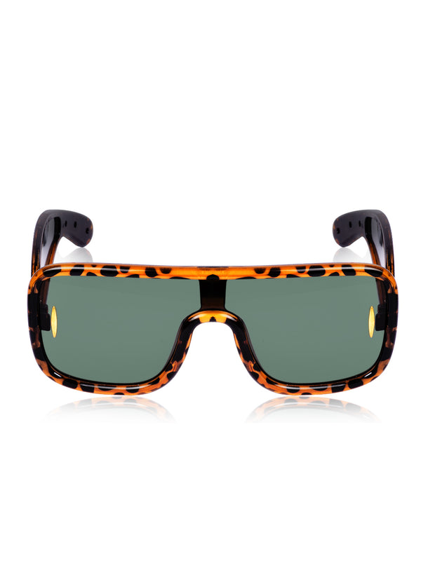 Celebrity Brown Oversized Plastic Sunglasses For Women CLSN25-86984-06