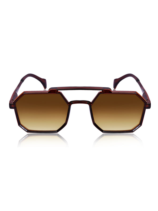Celebrity Brown Round Plastic Sunglasses For Women CLSN25-82822-02
