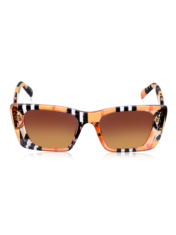 Celebrity Full Rim Brown Plastic Frame With Brown UV Protected Lens Other Sunglasses for Women_9274-5