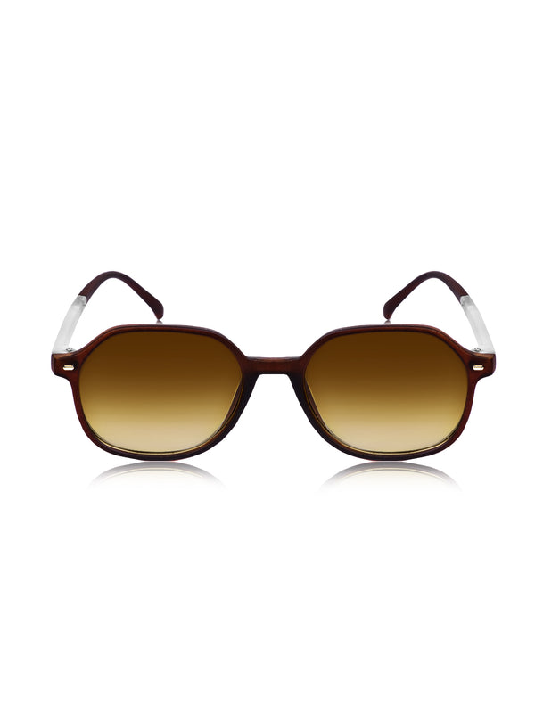 Celebrity Brown Square Plastic Sunglasses For Women CLSN25-935 DC-2