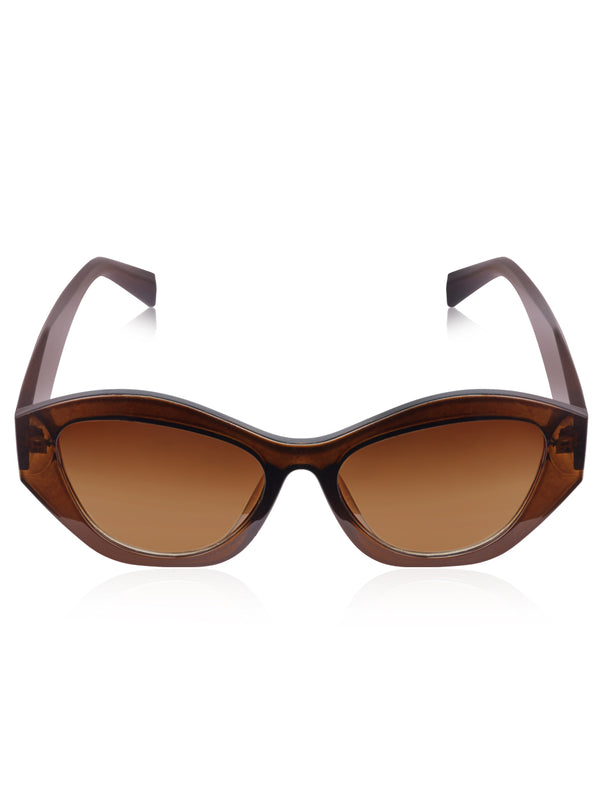 Celebrity Full Rim Brown Plastic Frame With Brown UV Protected Lens Other Sunglasses for Women_9279-2