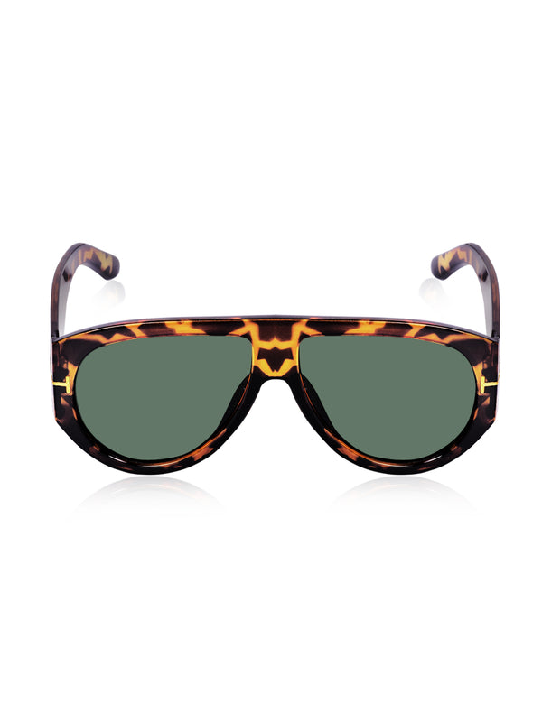 Celebrity Brown Oversized Plastic Sunglasses For Women CLSN25-V696-06