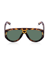 Celebrity Brown Oversized Plastic Sunglasses For Women CLSN25-V696-06
