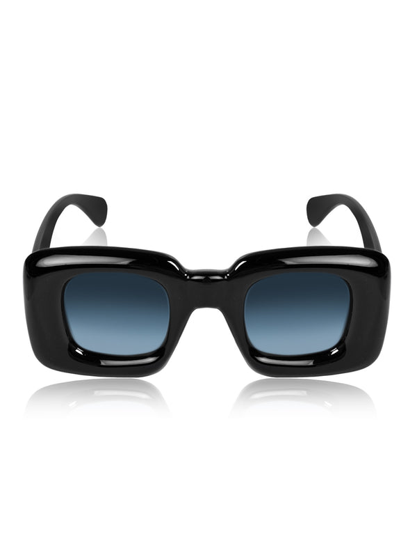 Celebrity Black Retro-Square Plastic Sunglasses For Women CLSN25-86744-08