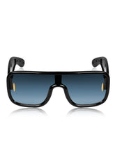 Celebrity Black Oversized Plastic Sunglasses For Women CLSN25-86984-08