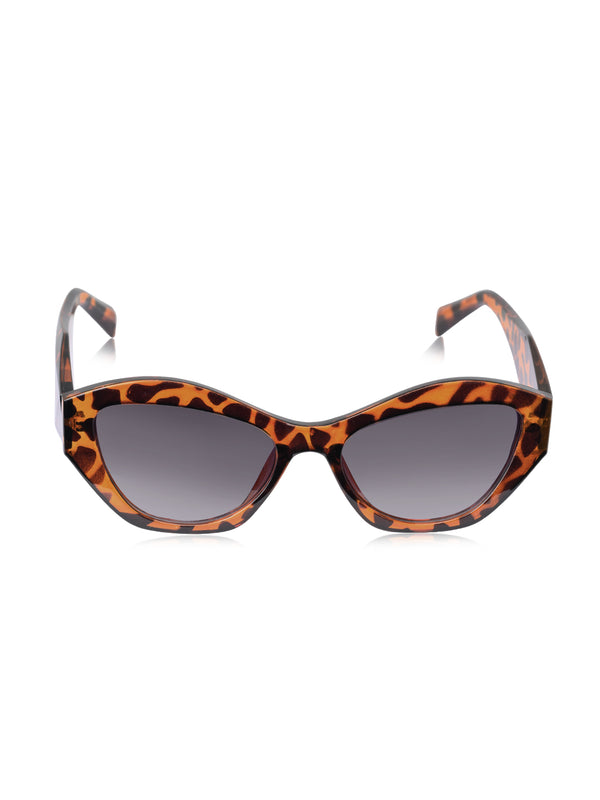 Celebrity Full Rim Brown Plastic Frame With Grey UV Protected Lens Other Sunglasses for Women_9276-3