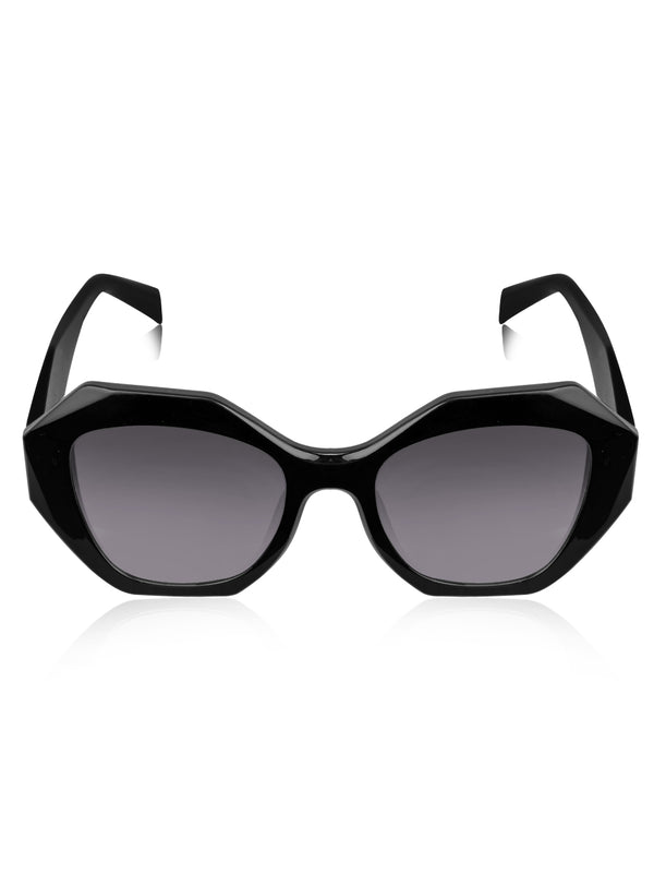 Celebrity Full Rim Black Plastic Frame With Black UV Protected Lens Other Sunglasses for Women_9275-1