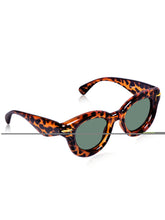 Celebrity Brown Oval Plastic Sunglasses For Women CLSN25-87017-06