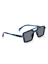 Celebrity Blue Retro-Square Plastic Sunglasses For Women CLSN25-82819-04