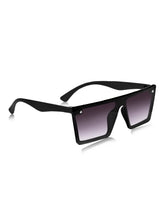 Celebrity Black Rectangular Plastic Sunglasses For Women CLSN25-6087-01