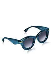 Celebrity Blue Oval Plastic Sunglasses For Women CLSN25-87017-05