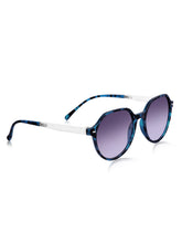 Celebrity Blue Square Plastic Sunglasses For Women CLSN25-935 DC-3