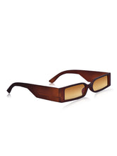 Celebrity Brown Retro-Square Plastic Sunglasses For Women CLSN25-23012-02