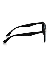 Celebrity Black Rectangular Plastic Sunglasses For Women CLSN25-6087-04