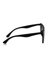 Celebrity Black Rectangular Plastic Sunglasses For Women CLSN25-6087-01