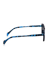 Celebrity Blue Retro-Square Plastic Sunglasses For Women CLSN25-82819-04