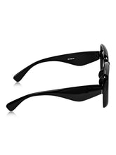 Celebrity Black Retro-Square Plastic Sunglasses For Women CLSN25-86744-08