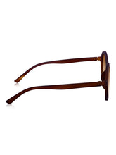 Celebrity Brown Oval Plastic Sunglasses For Women CLSN25-11910-02
