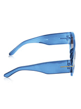 Celebrity Blue Oversized Plastic Sunglasses For Women CLSN25-V696-05