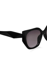 Celebrity Full Rim Black Plastic Frame  With Grey UV Protected Lens Other Sunglasses for Women_9269-1