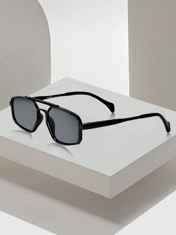 Celebrity Black Retro-Square Plastic Sunglasses For Women CLSN25-82820-01