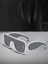 Celebrity White Oversized Plastic Sunglasses For Women CLSN25-86984-03